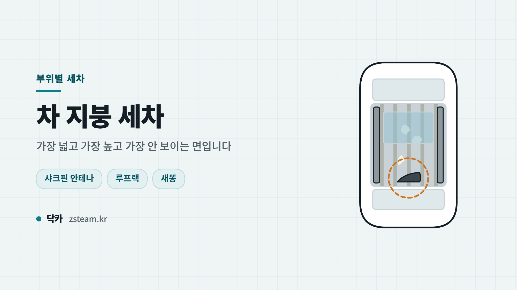 차 지붕 세차 방법