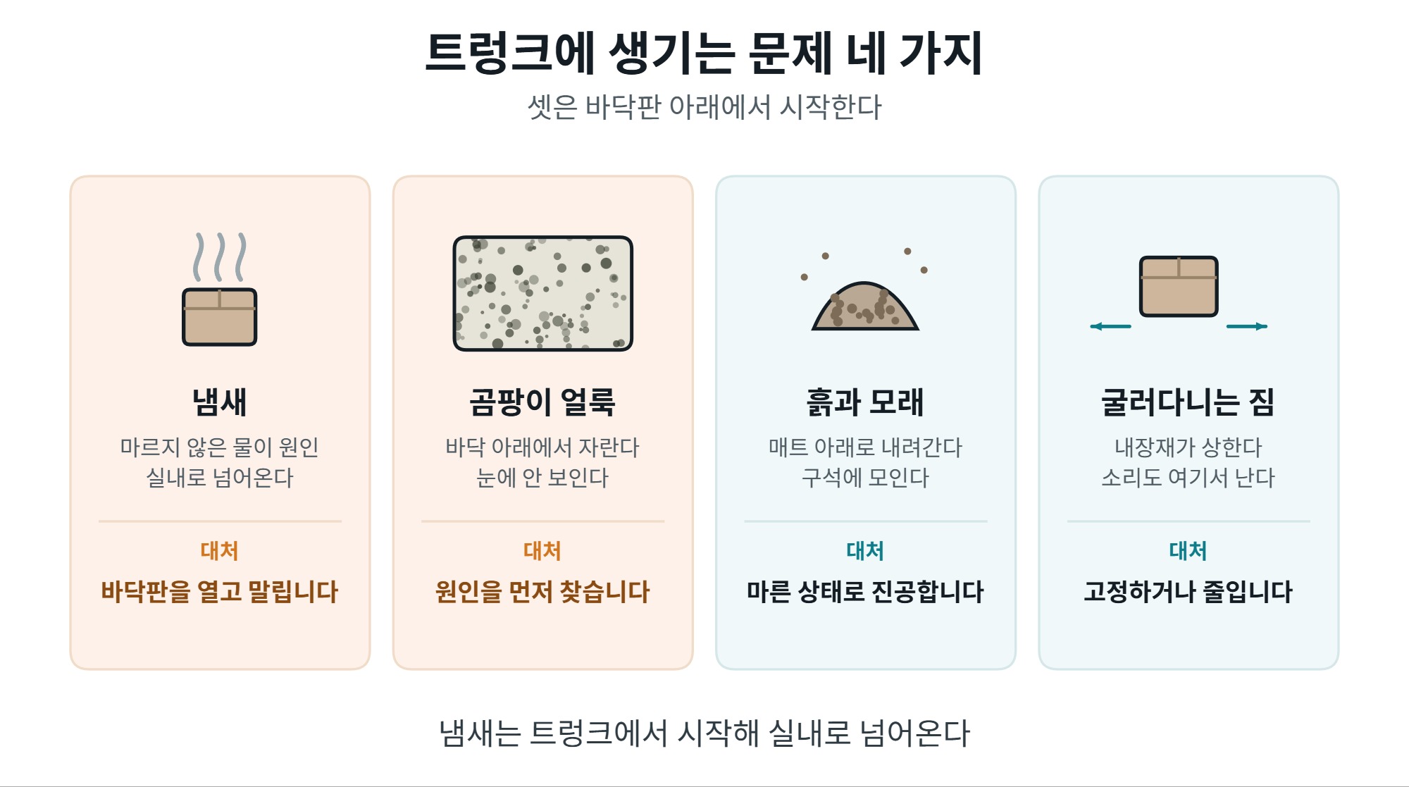 트렁크 청소, 냄새와 곰팡이가 먼저 생기는 이유 3 트렁크 청소로 해결하는 문제 네 가지