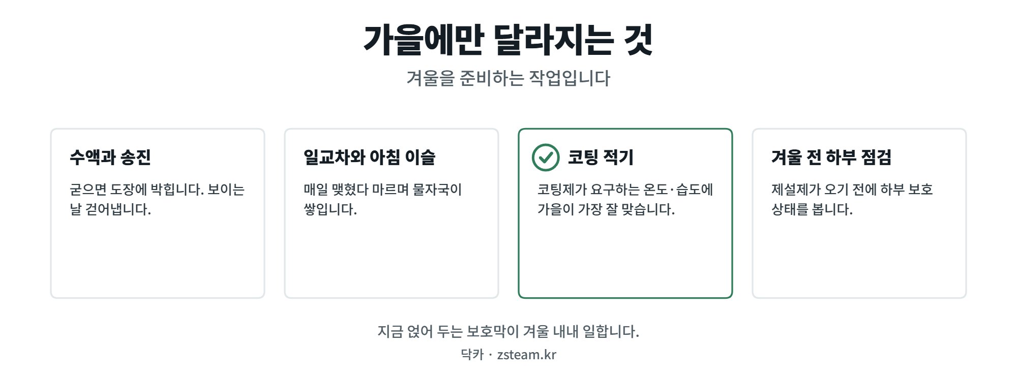 가을세차에서 달라지는 네 가지